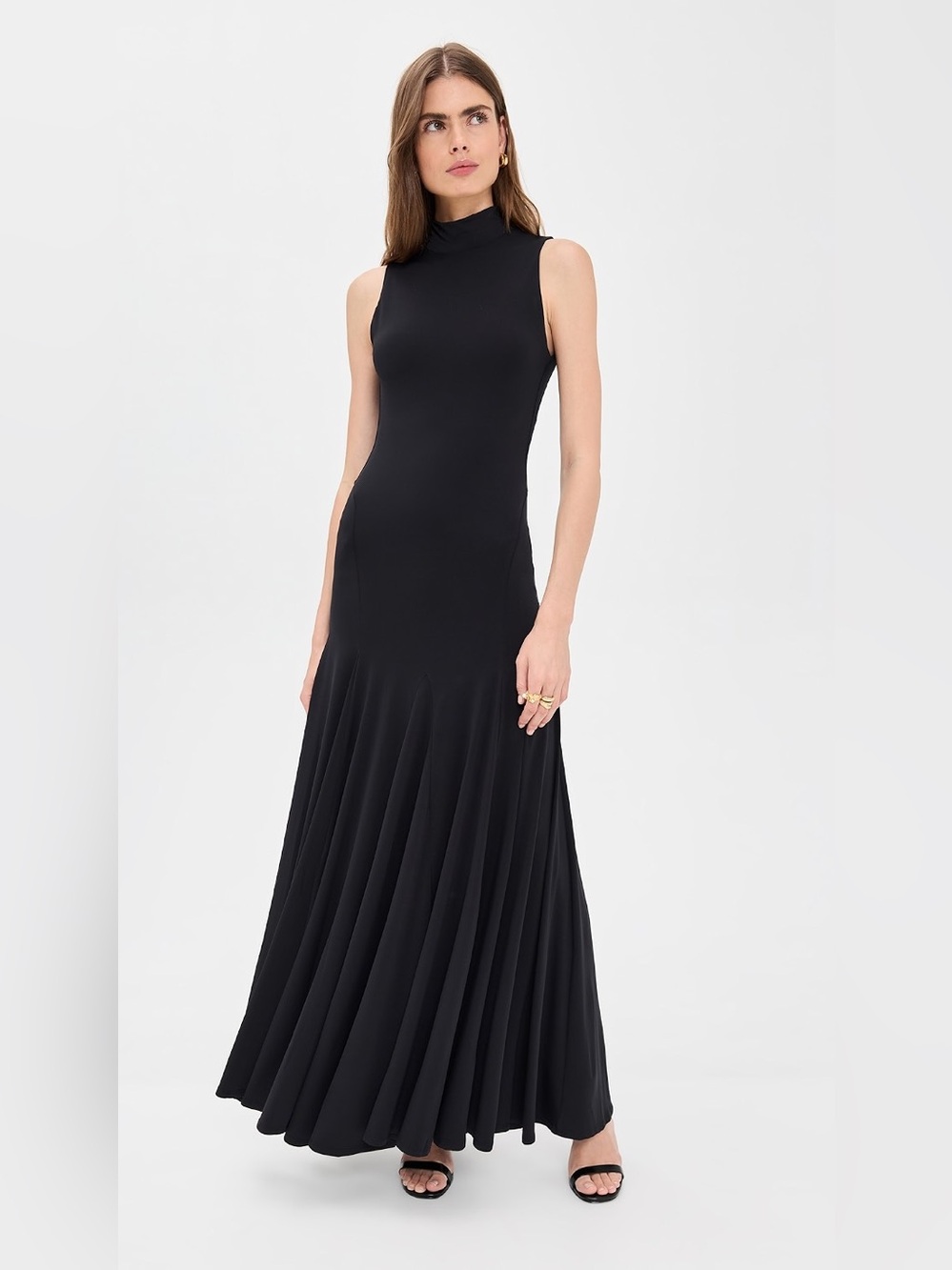 Alice + Olivia Augusta Open Back Sleeveless Turtleneck Maxi Dress - Picture 3 of 9